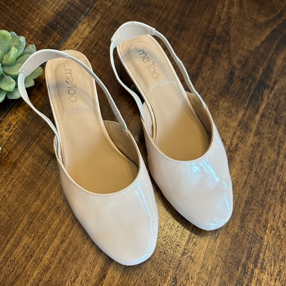 Me Too | Gianna Nude Patent Leather Slingback Pumps - Picture 3 of 10